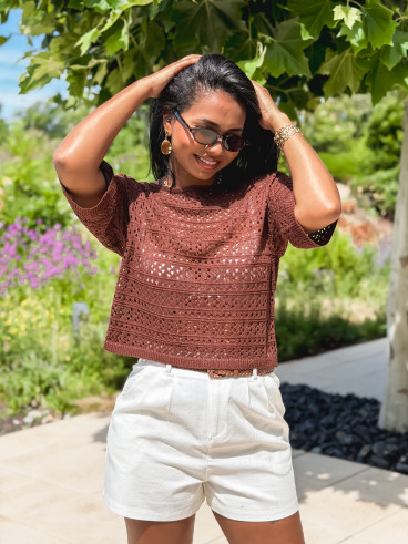 Blouse Adixia - Chocolat