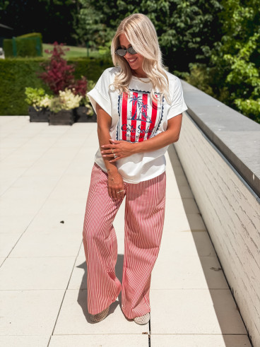 T-shirt "Cote Soleil" - Blanc
