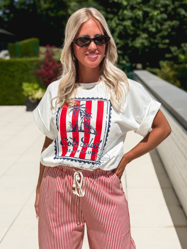 T-shirt "Cote Soleil" - Blanc