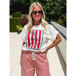 T-shirt "Cote Soleil" - Blanc