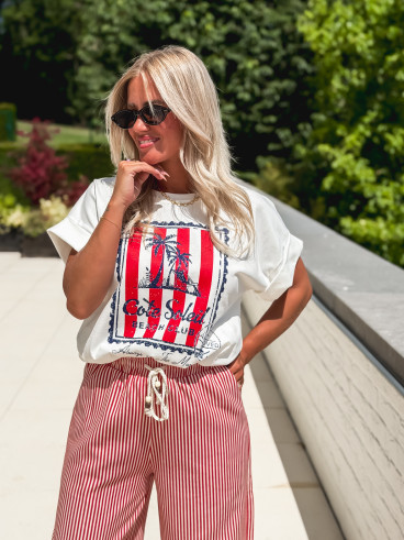 T-shirt "Cote Soleil" - Blanc