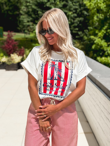 T-shirt "Cote Soleil" - Blanc