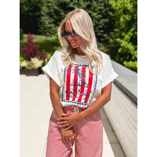 T-shirt "Cote Soleil" - Blanc