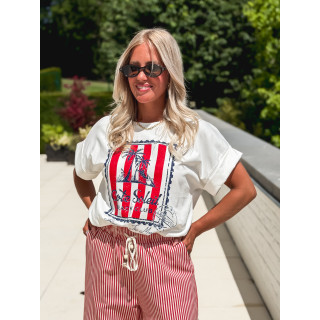 T-shirt "Cote Soleil" - Blanc