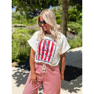 T-shirt "Cote Soleil" - Blanc