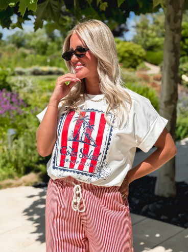 T-shirt "Cote Soleil" - Blanc