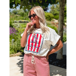 T-shirt "Cote Soleil" - Blanc