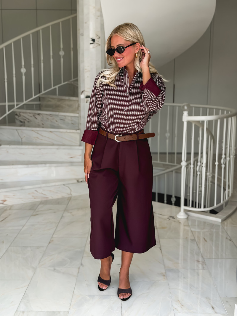 Chemise lignée florelle - Bordeaux Chemise lignée florelle - Bordeaux