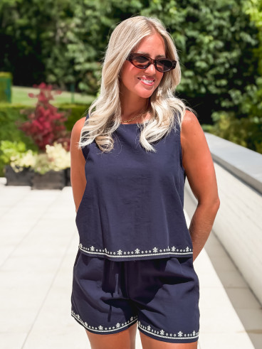 Blouse Magdalena - Bleu marine