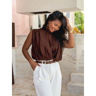 Blouse Kalys - Marron