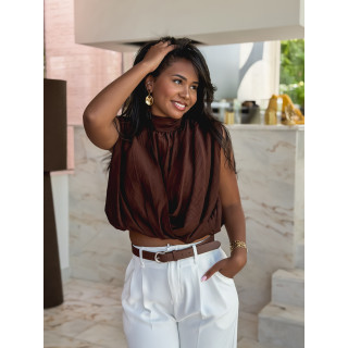 Blouse Kalys - Marron