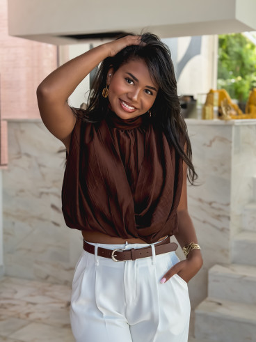 Blouse Kalys - Marron