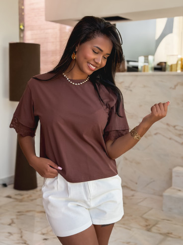 T-shirt Aveline - Chocolat