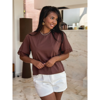 T-shirt Aveline - Chocolat