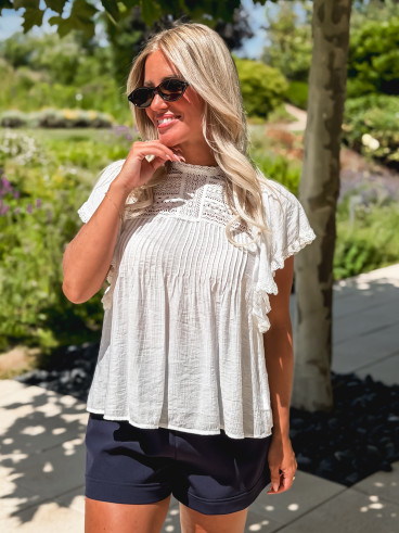 Blouse Elyora - Blanc Blouse Elyora - Blanc