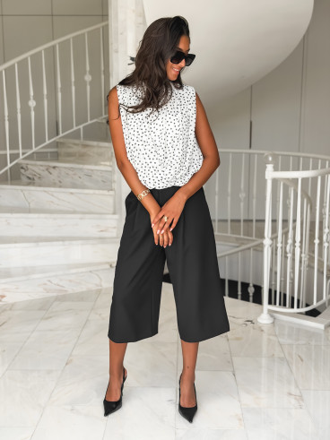 Blouse à pois Miralyne - Blanc/Noir Blouse à pois Miralyne - Blanc/Noir