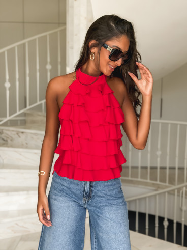 Blouse Lolie - Rouge