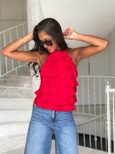 Blouse Lolie - Rouge