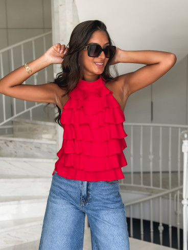 Blouse Lolie - Rouge