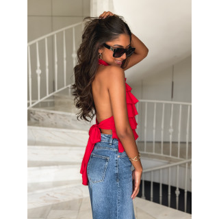 Blouse Lolie - Rouge