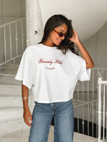 T-shirt "Beverly Hills" - Blanc