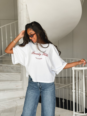 T-shirt "Beverly Hills" - Blanc