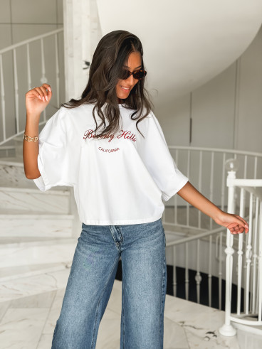 T-shirt "Beverly Hills" - Blanc