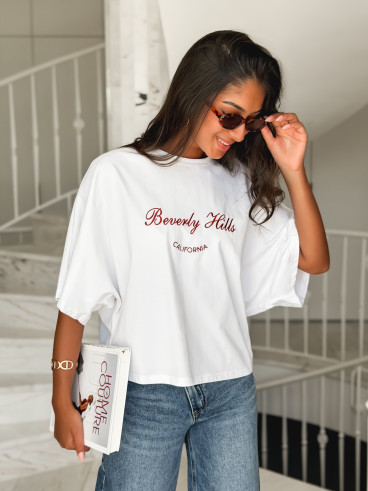 T-shirt "Beverly Hills" - Blanc