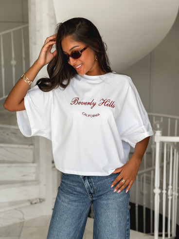T-shirt "Beverly Hills" - Blanc