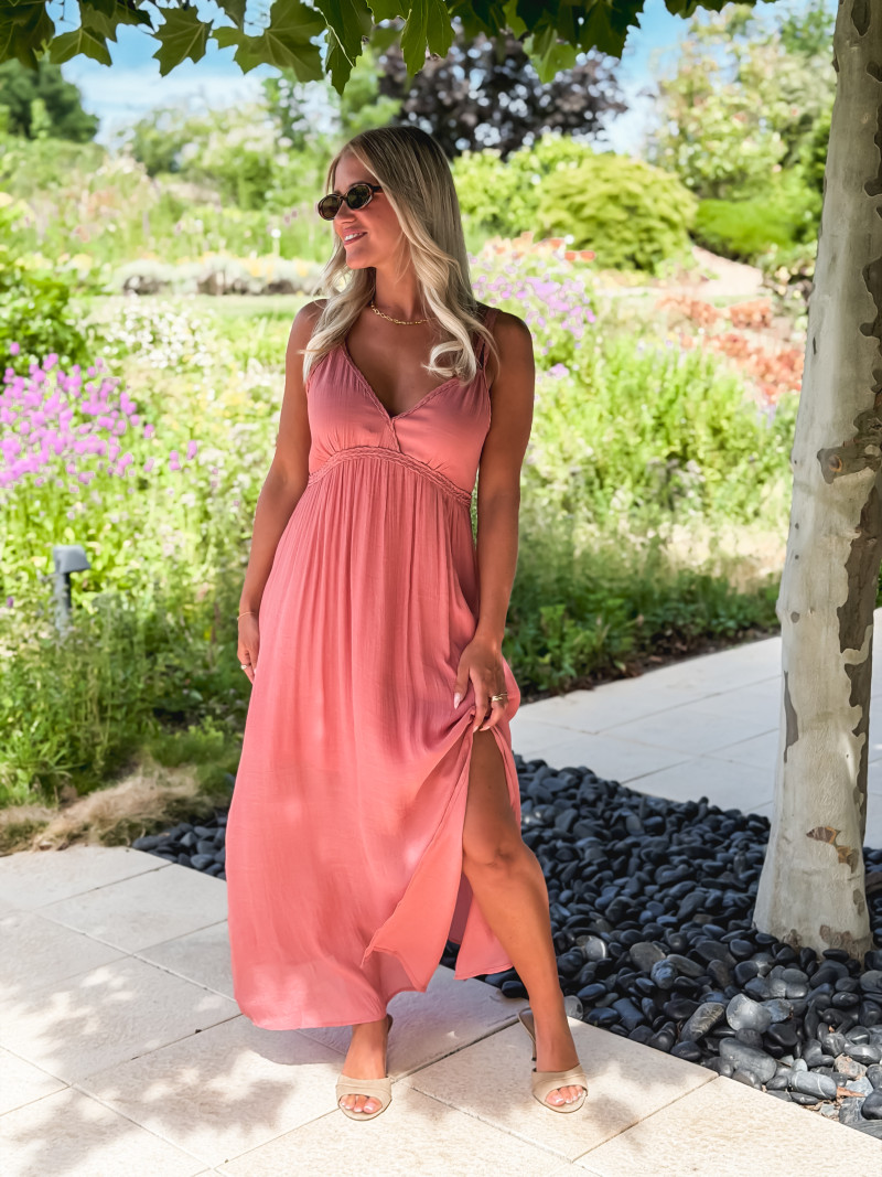 Robe longue Jaden - Bois de rose Robe longue Jaden - Bois de rose