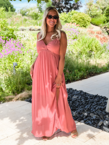 Robe longue Jaden - Bois de rose Robe longue Jaden - Bois de rose
