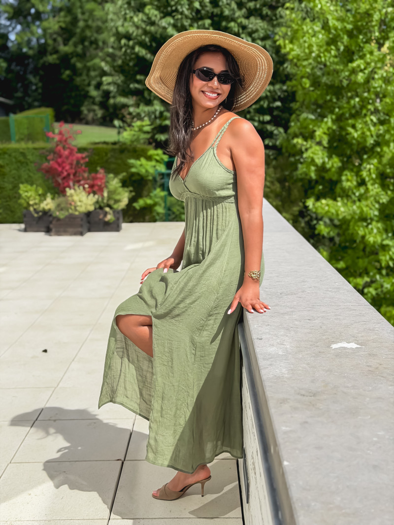 Robe longue Jaden - Kaki