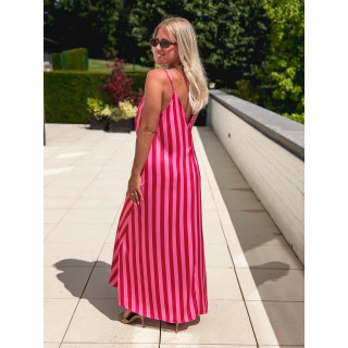 Robe longue lignée Galinetta - Rose