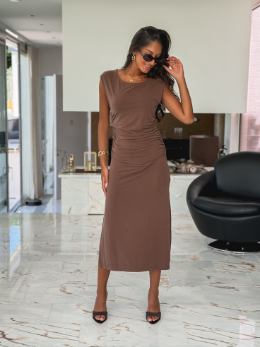 Robe longue Murielle - Chocolat Robe longue Murielle - Chocolat