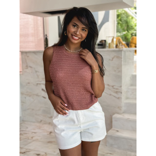Blouse sans manches Noéla - Boise de rose