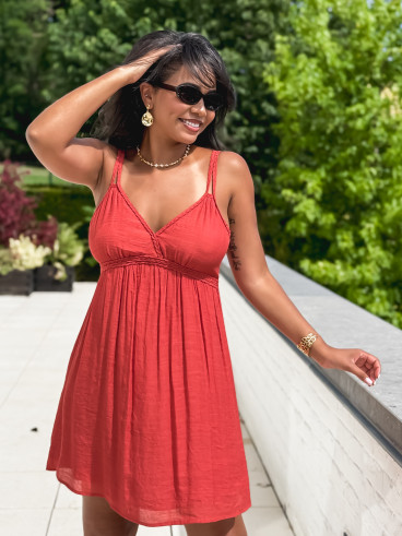 Robe courte Jaden - Terracotta
