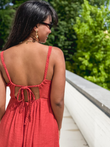 Robe courte Jaden - Terracotta