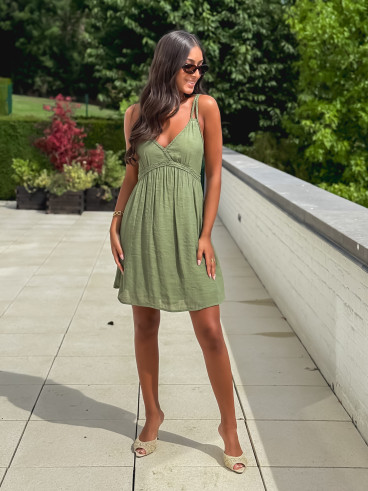 Robe courte Jaden - Kaki
