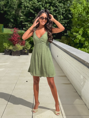 Robe courte Jaden - Kaki