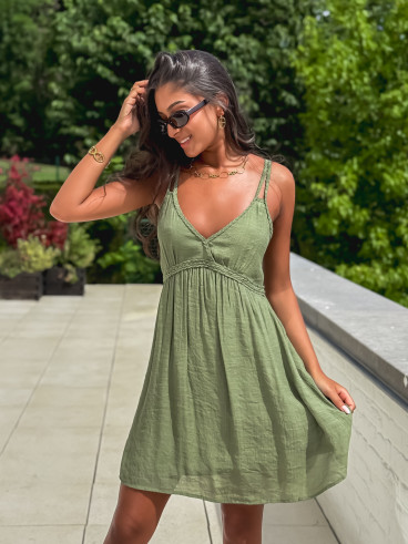 Robe courte Jaden - Kaki