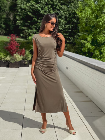 Robe longue Murielle - Kaki