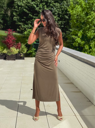 Robe longue Murielle - Kaki