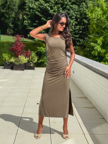 Robe longue Murielle - Kaki