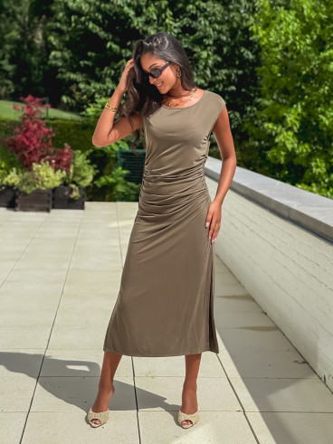Robe longue Murielle - Kaki