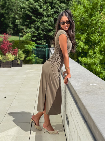 Robe longue Murielle - Kaki