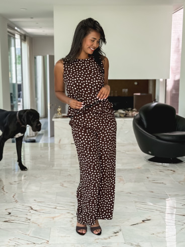 Blouse à pois Palmina - Chocolat