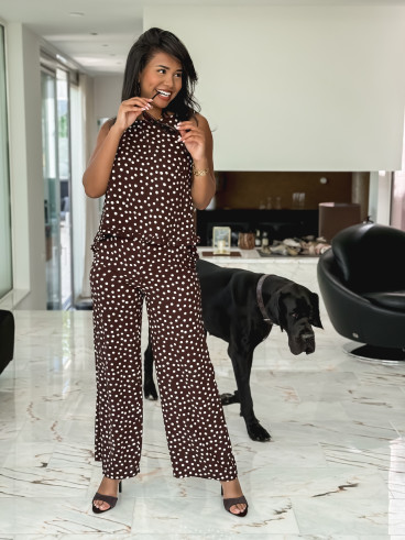 Blouse à pois Palmina - Chocolat