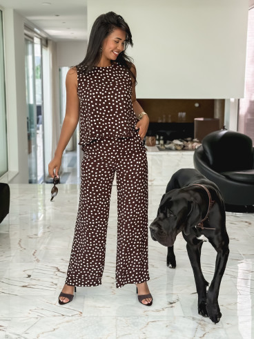 Blouse à pois Palmina - Chocolat