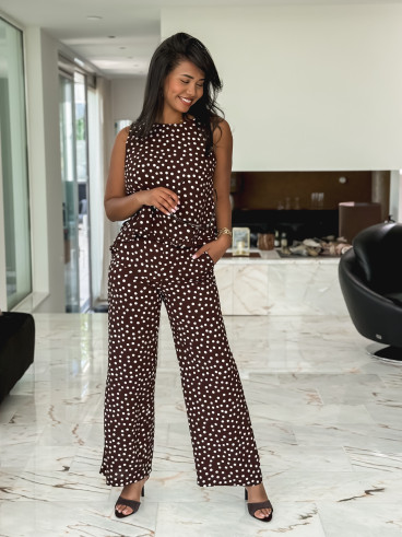 Blouse à pois Palmina - Chocolat