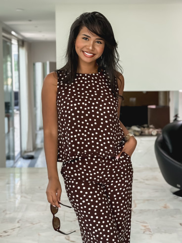 Blouse à pois Palmina - Chocolat